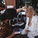 L'atelier de maquillage et photographie lors de notre soirée.