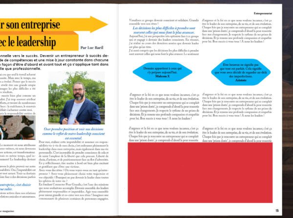 Encart pub 1/3 page Magazine "Connecter Pour Grandir"