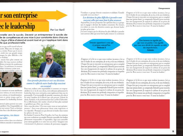 Encart pub 1/4 page Magazine "Connecter Pour Grandir"