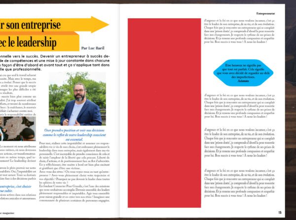 Encart pub 1/2 page Magazine "Connecter Pour Grandir" – Image 2